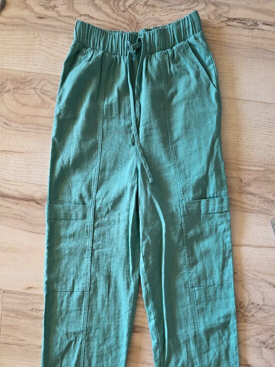 Universal Thread Pants - Universal Thread Green High-Rise Utility Ankle Pants - Pull-On Drawstring XS